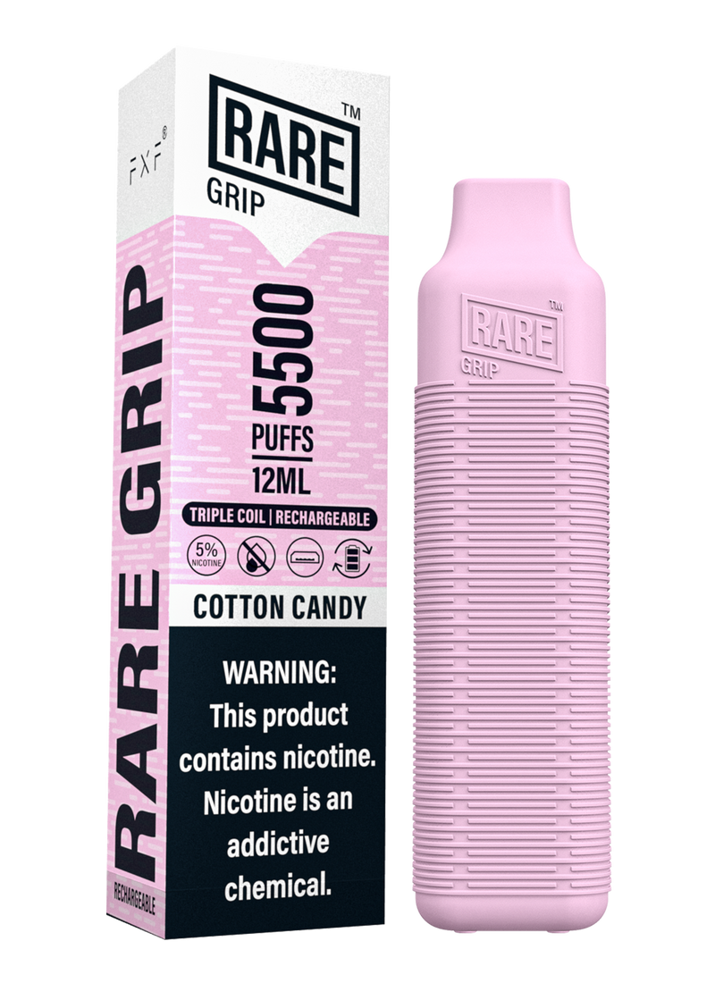 Rare Grip Rechargeable Disposable 12ml 5500 Puffs 1ct – Cotton Candy
