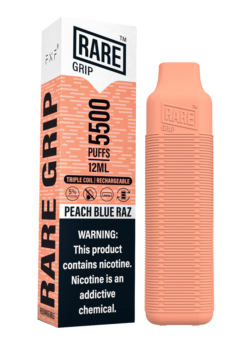 Rare Grip Rechargeable Disposable 12ml 5500 Puffs 1ct – Peach Blue Razz