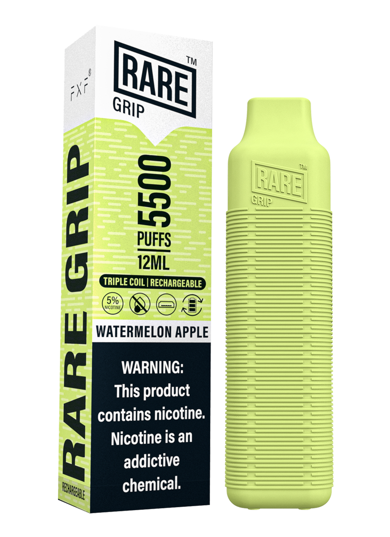 Rare Grip Rechargeable Disposable 12ml 5500 Puffs 1ct – Watermelon Apple