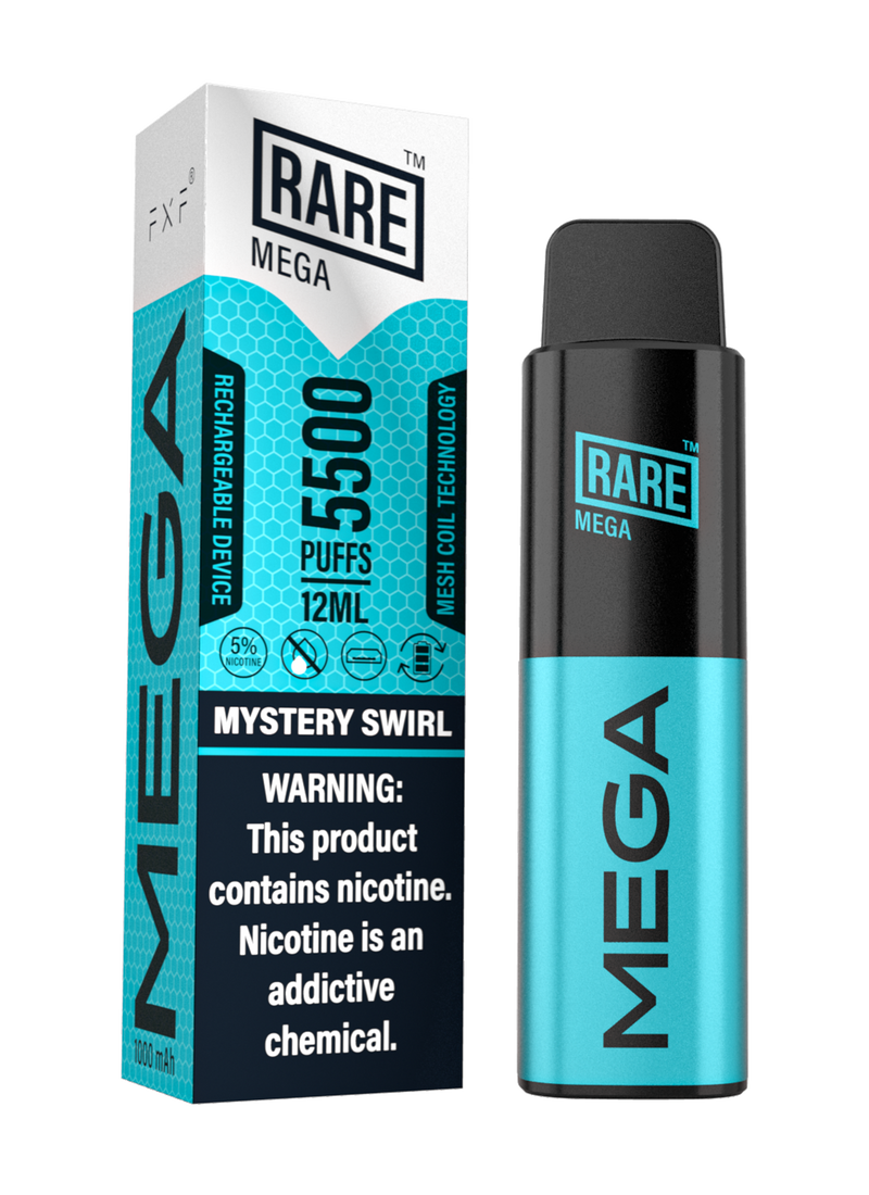 Rare Mega Mesh Rechargeable Disposable 12ml 5500 Puffs 1ct – Mystery Swirl